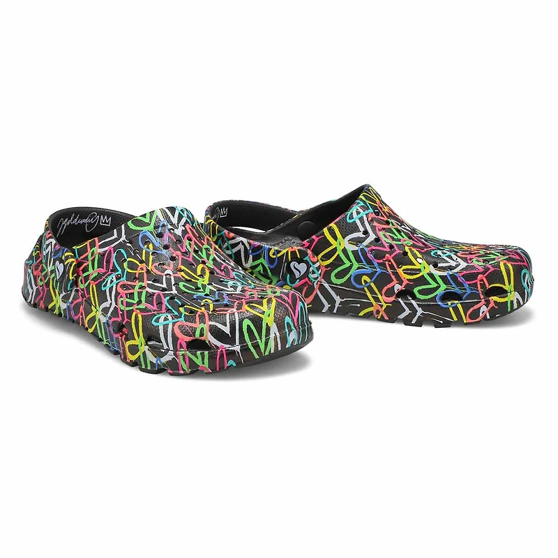 Women's JGoldcrown Footsteps Clog - Black/Multi