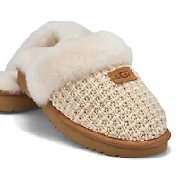 Women's Cozy Slip On Slipper -Charcoal