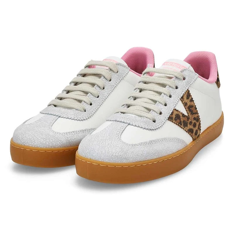 Baskets  lacets BERLIN CYCLE TOE, blanc/lopard,