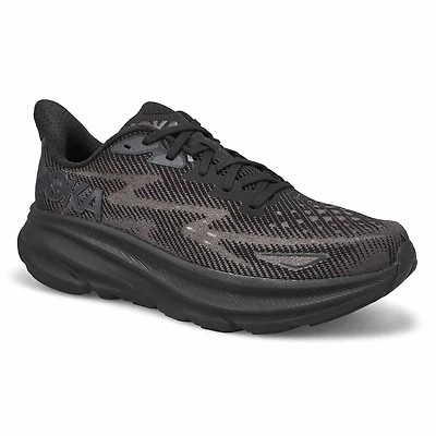 Men's Clifton 9 Lace Up Performance Runner - Black