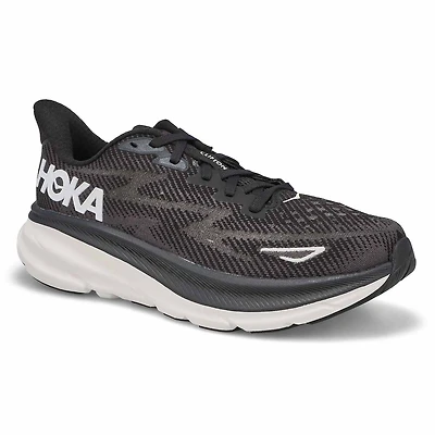 Men's Clifton 9 Lace Up Performance Runner - Black