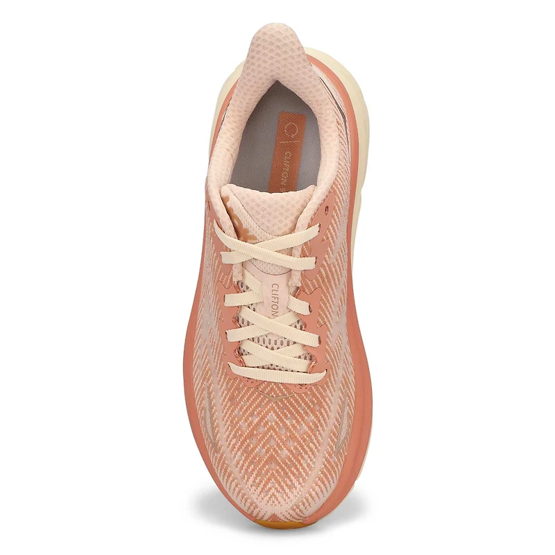 Women's  Clifton 9 Lace Up Performance Runner - Sa