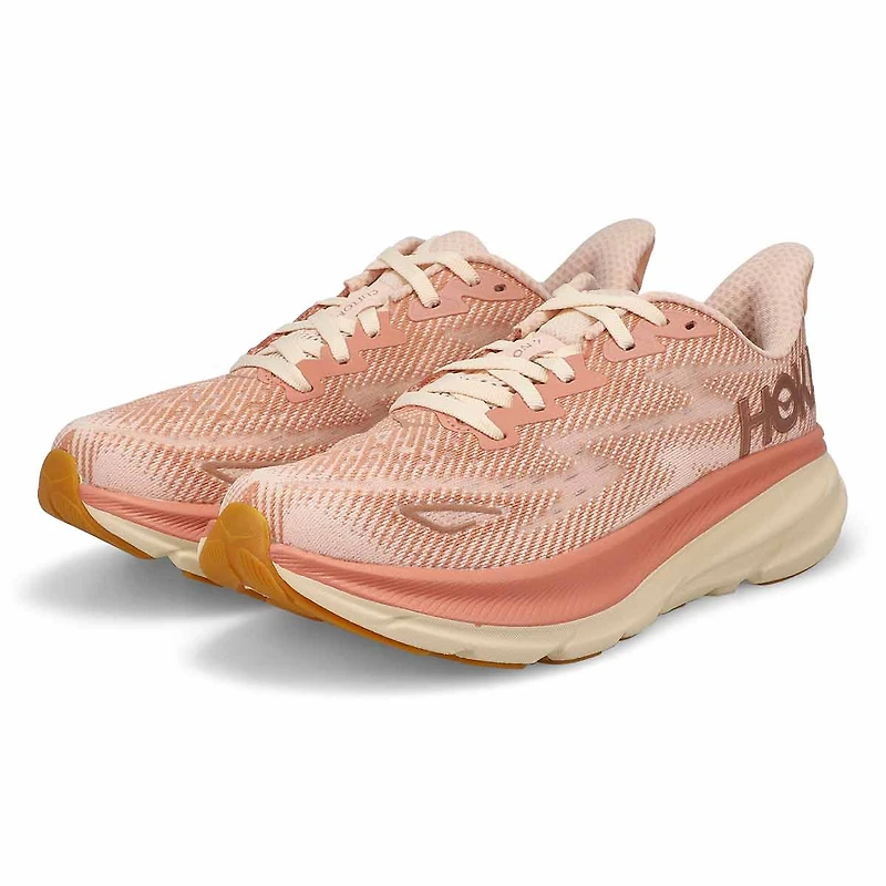 Women's  Clifton 9 Lace Up Performance Runner - Sa