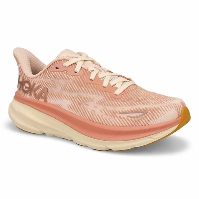 Women's  Clifton 9 Lace Up Performance Runner - Sa