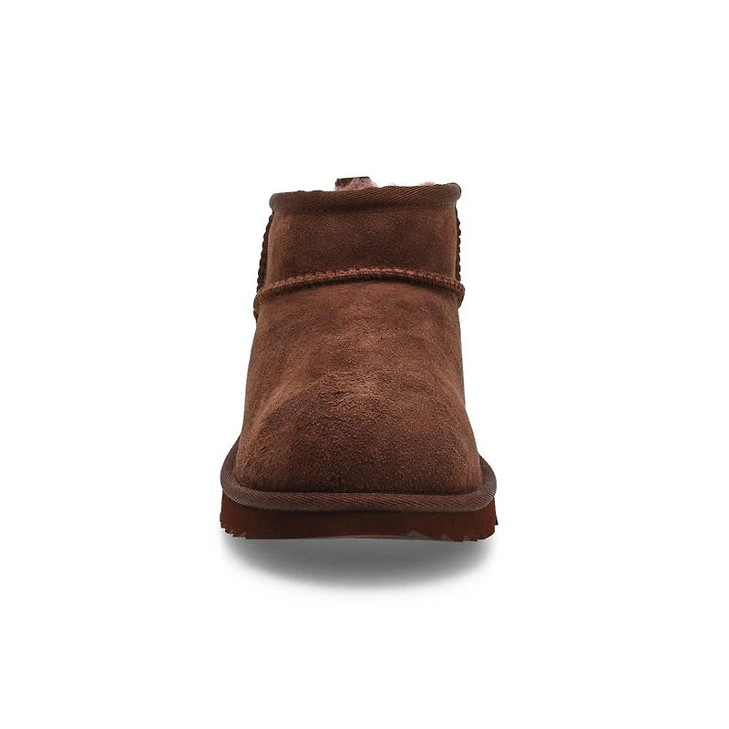 Girls'b Classic Ultra Mini Sheepskin Boot - Burnt