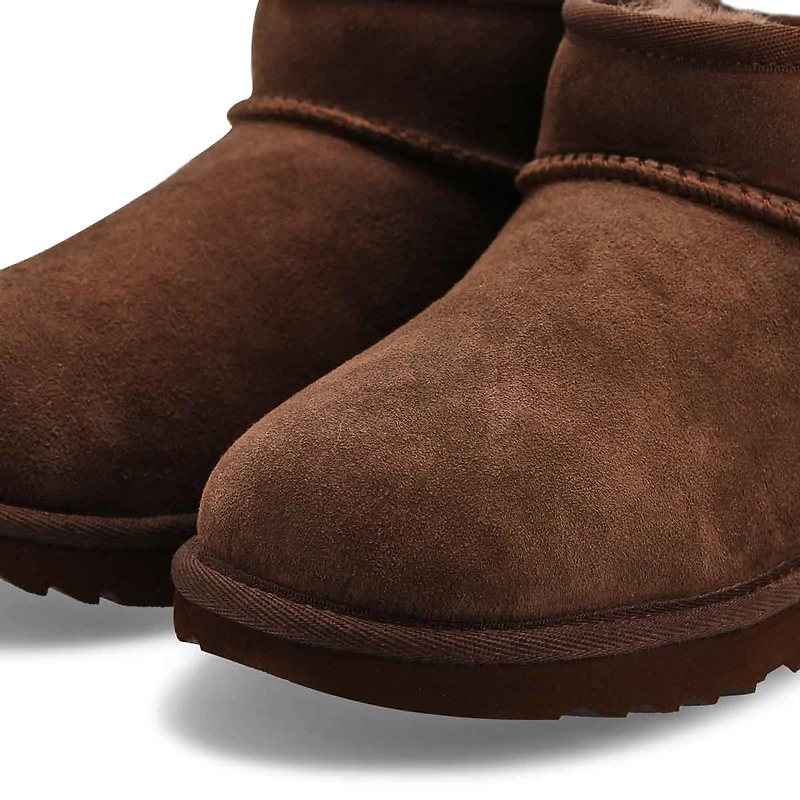 Girls'b Classic Ultra Mini Sheepskin Boot - Burnt