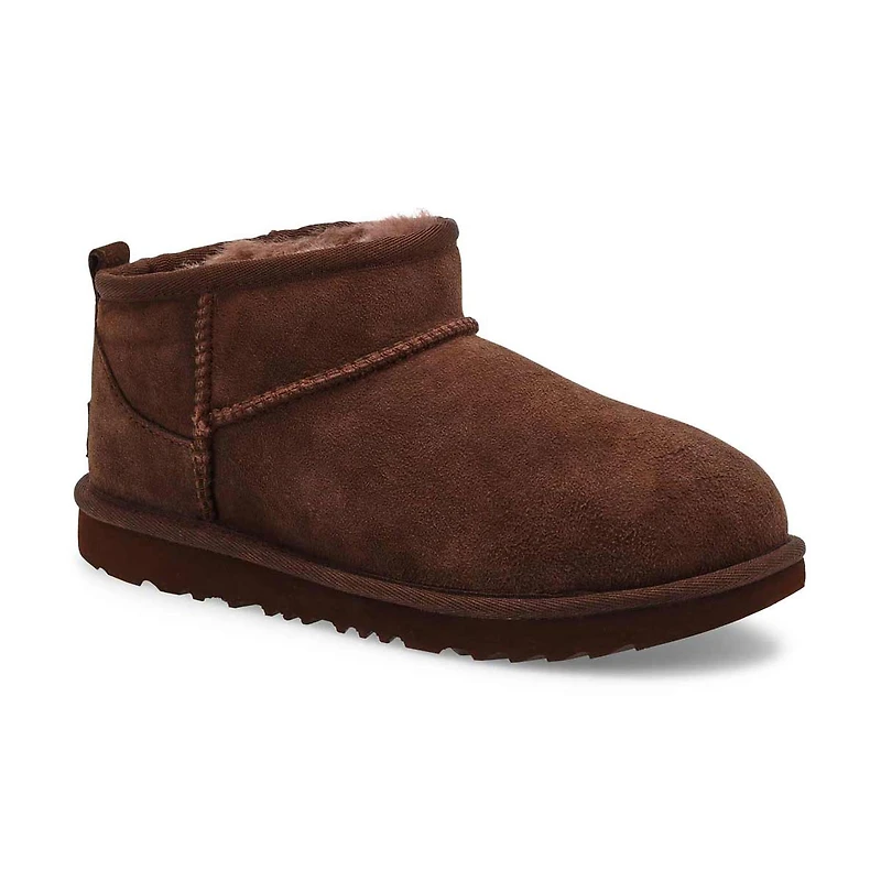 Girls'b Classic Ultra Mini Sheepskin Boot - Burnt
