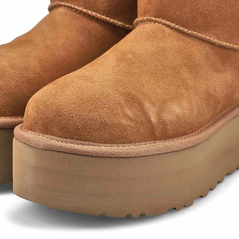 Botte CLASSIC MINI PLATFORM, chtaigne, femmes