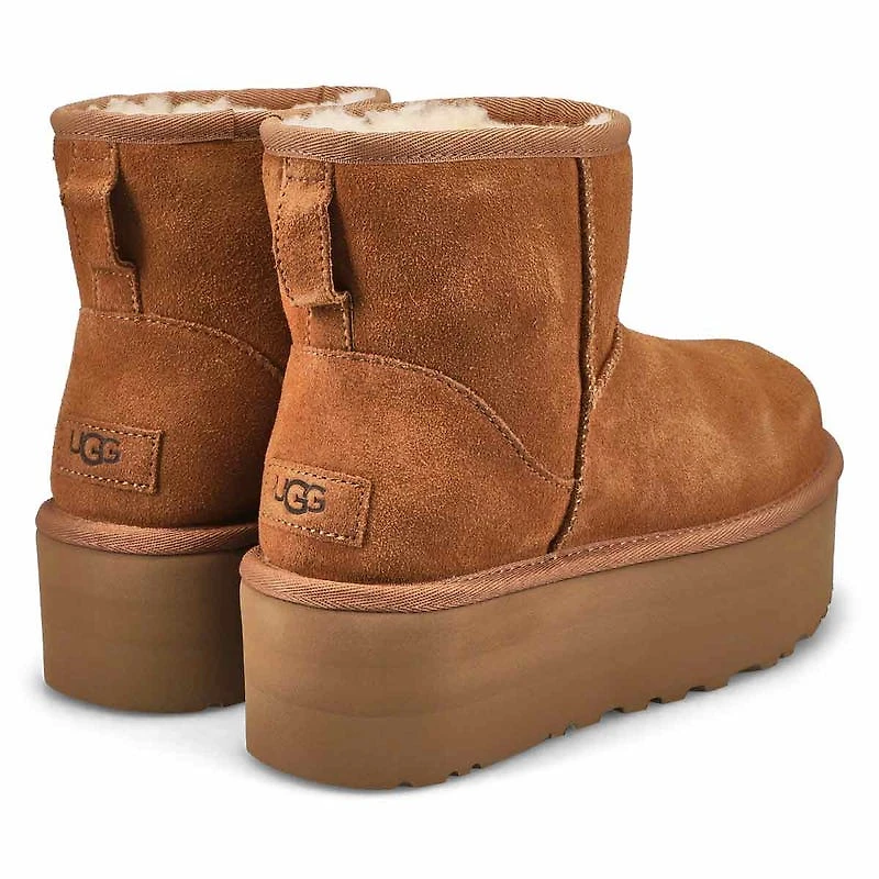 Botte CLASSIC MINI PLATFORM, chtaigne, femmes