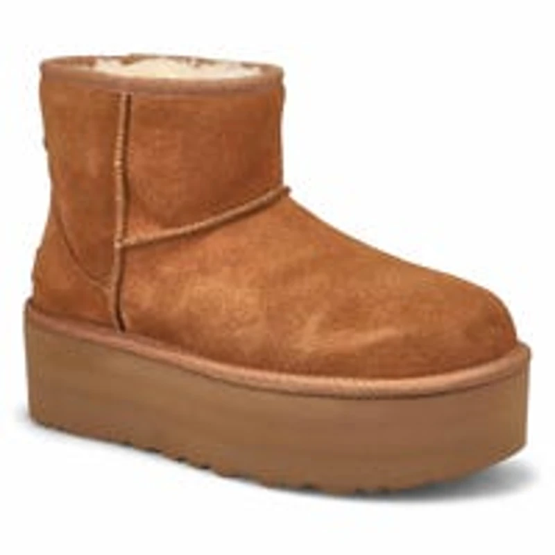Botte CLASSIC MINI PLATFORM, chtaigne, femmes