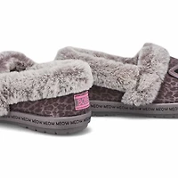 Pantoufle BOBS TOO COZY CATITUDE, anthracite,femme