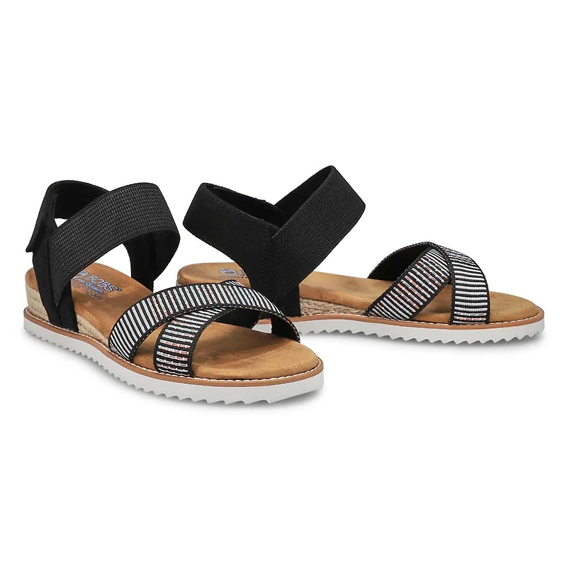 Women's Desert Kiss Cross Strap Sandal - Black/Mul
