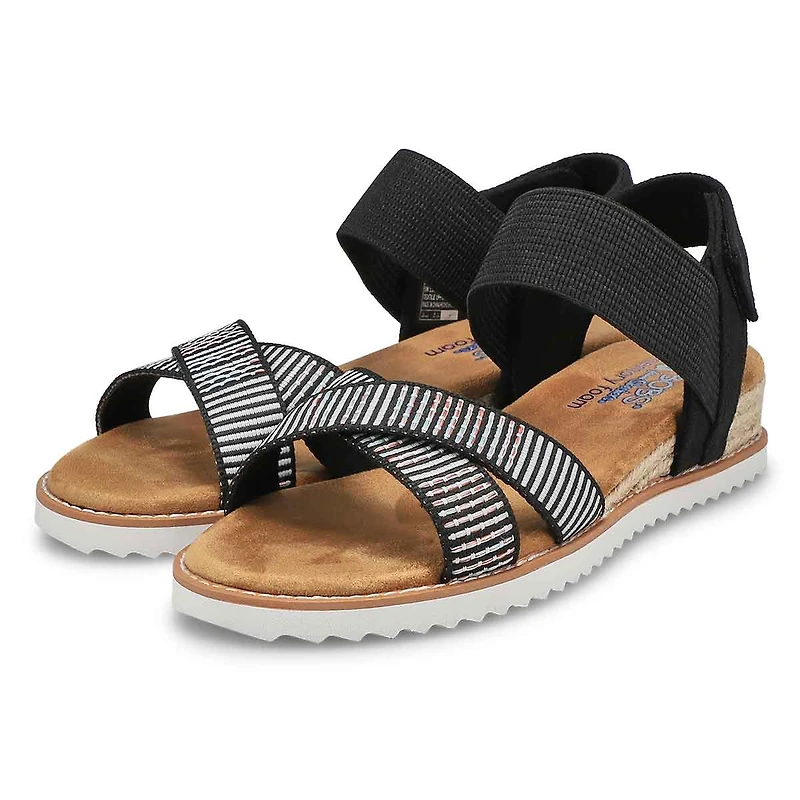 Women's Desert Kiss Cross Strap Sandal - Black/Mul