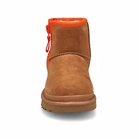 Women's Classic Mini Zipper Boot - Chestnut
