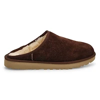 Men's Classic Slip-On Shaggy Suede Slipper - Burnt