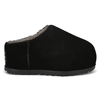 Women's  Pumped Slide Platform Slipper - Black