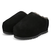 Women's  Pumped Slide Platform Slipper - Black