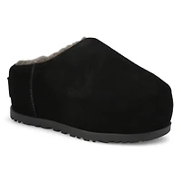 Women's  Pumped Slide Platform Slipper - Black