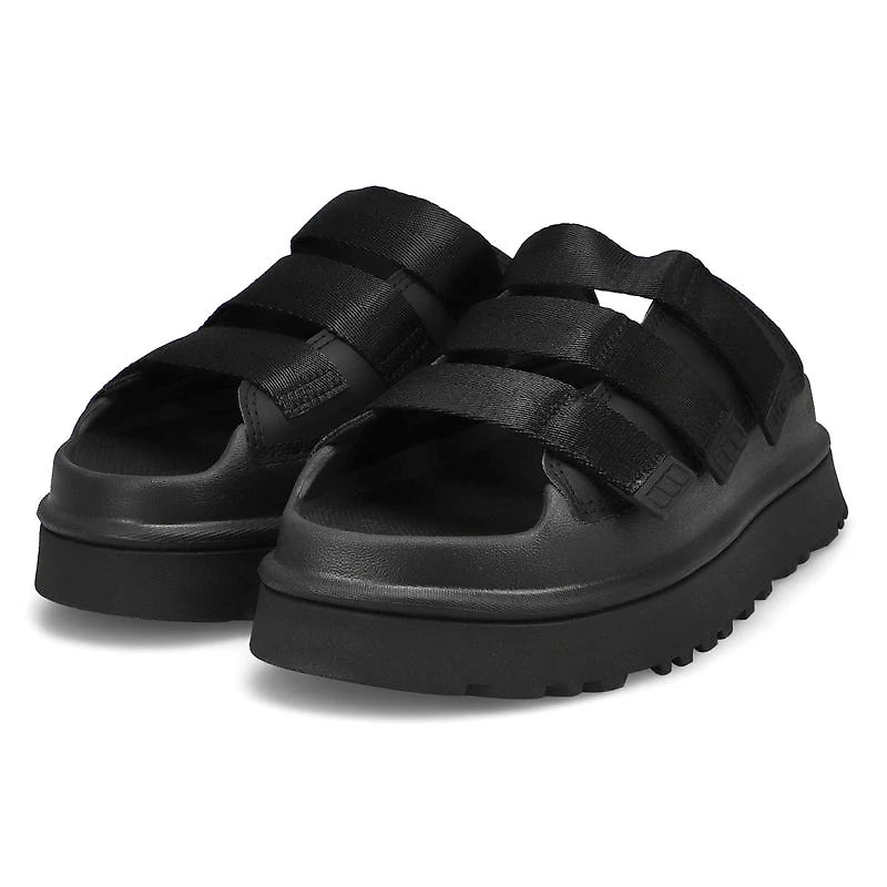 Women's Golden Glow Slide Platform Sandal - Black