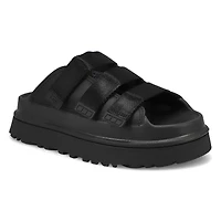 Women's Golden Glow Slide Platform Sandal - Black