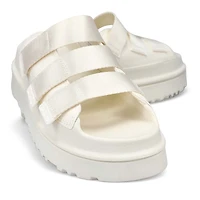 Women's Golden Glow Slide Platform Sandal - Black