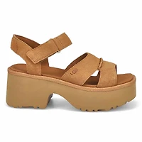 Sandale plateforme NEW HEIGHTS ANKLE STRAP, châtai