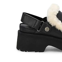 Women's  Esmee Leather Platform Clog - Black