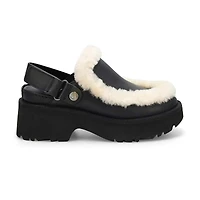 Women's  Esmee Leather Platform Clog - Black