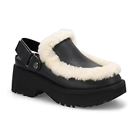 Women's  Esmee Leather Platform Clog - Black