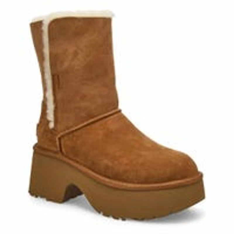 Botte  plateforme ESMEE, chtaigne, femmes