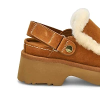 Sabot  plateforme en cuir ESMEE LEATHER CLOG, noi
