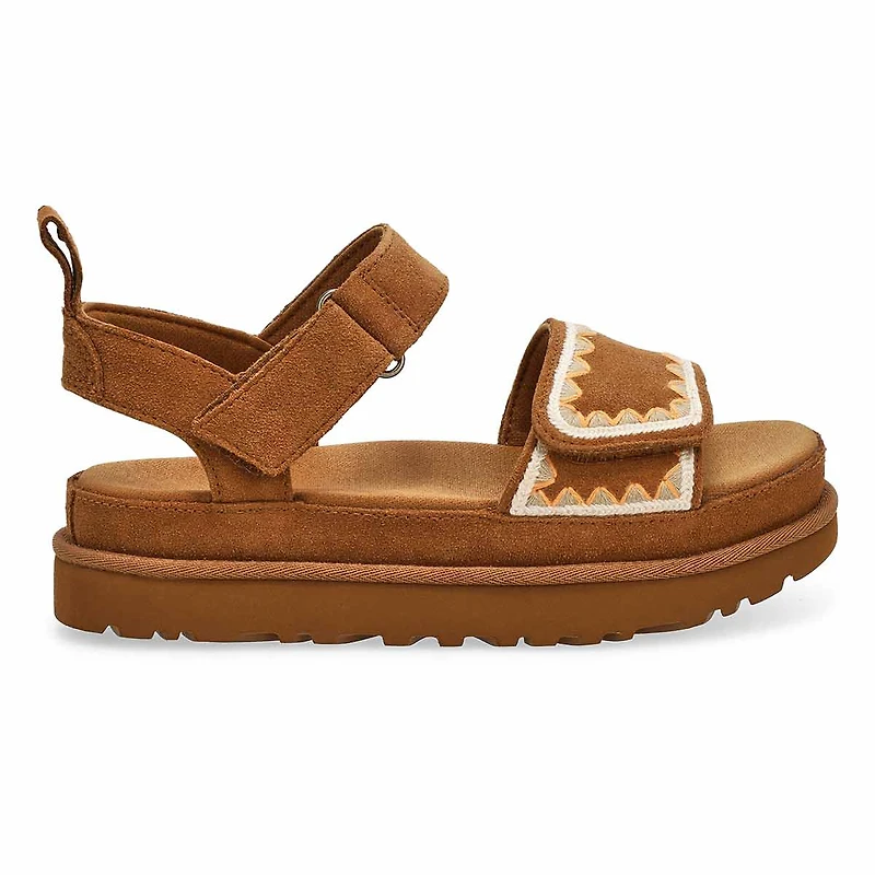 Women's Golden Star Artistitch Platform Sandal - C