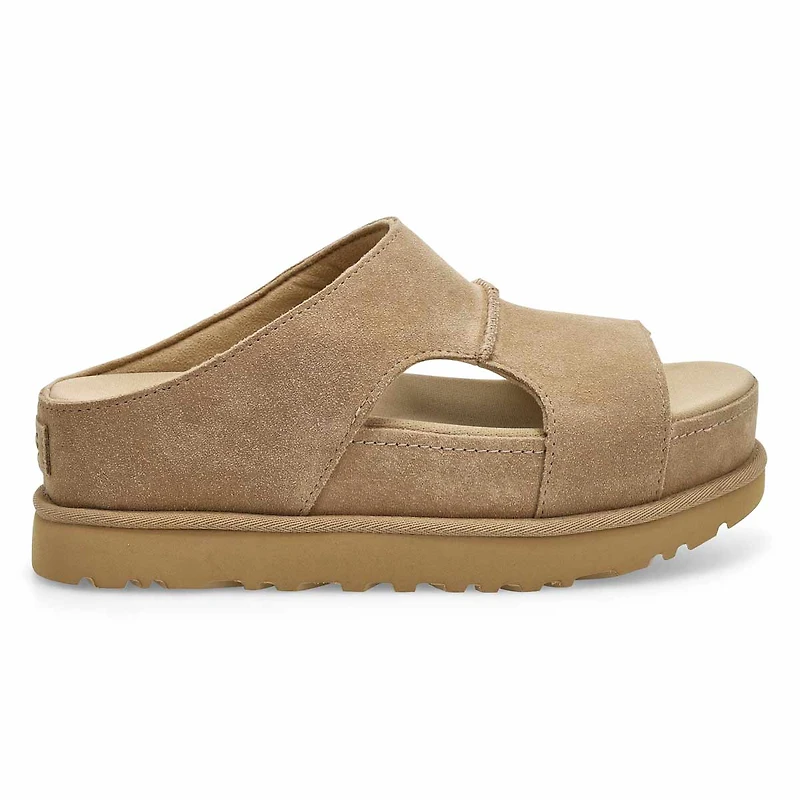 Women's  Golden Star Hi Cutout Platform Slide Sand