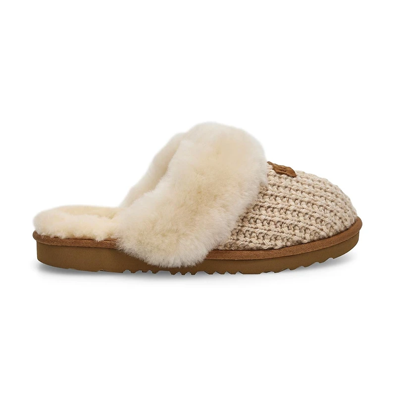 Kids'  Cozy II Knit Sheepskin Slipper - Cream