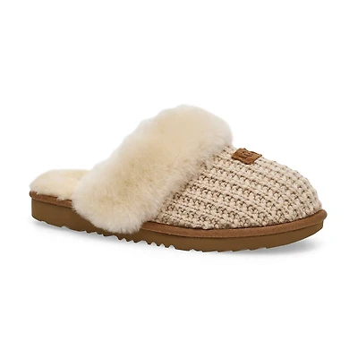 Kids'  Cozy II Knit Sheepskin Slipper - Cream