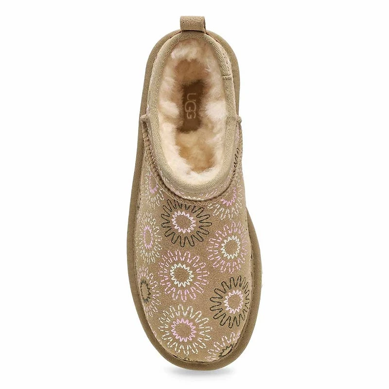 Botte en peau de mouton CLASSIC MICRO SUN STITCH,