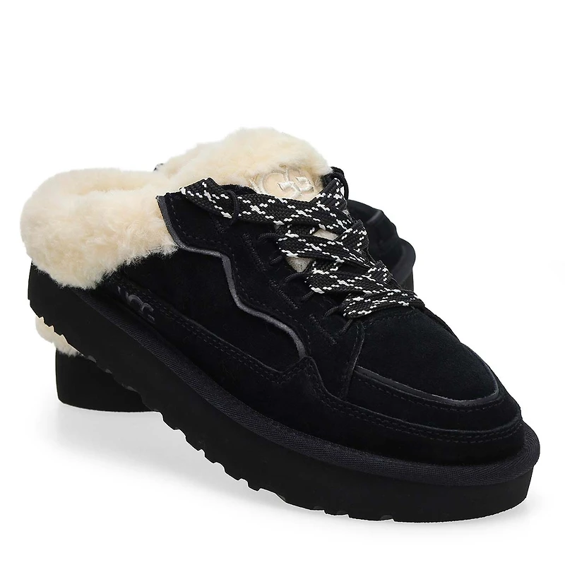 Lds Lowmel Mule open back sneaker - Black