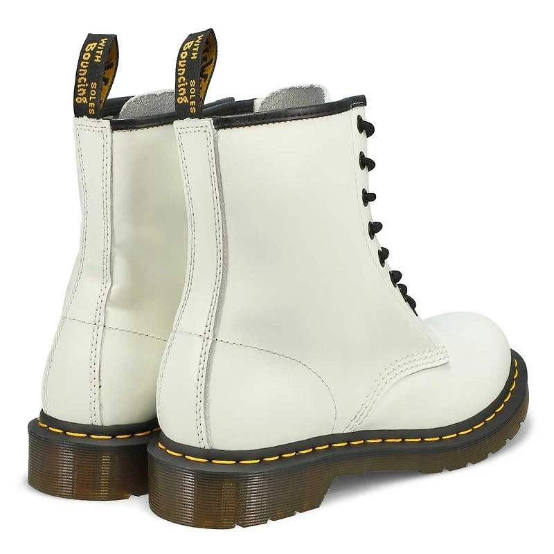 Bottes 8 œillets 1460, cuir lisse, noir, femmes