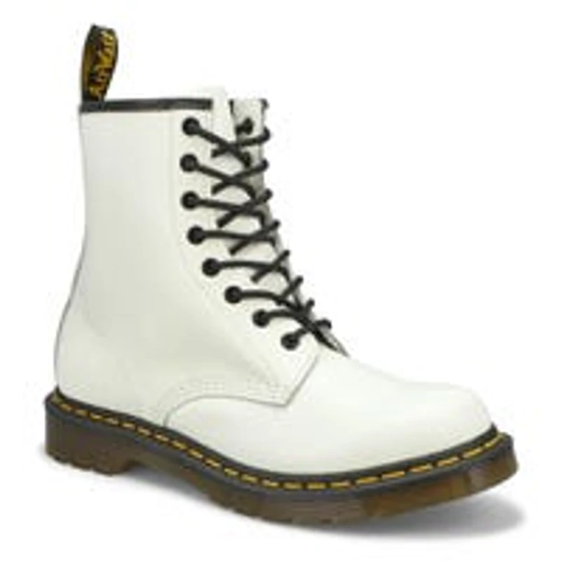 Bottes 8 œillets 1460, cuir lisse, noir, femmes