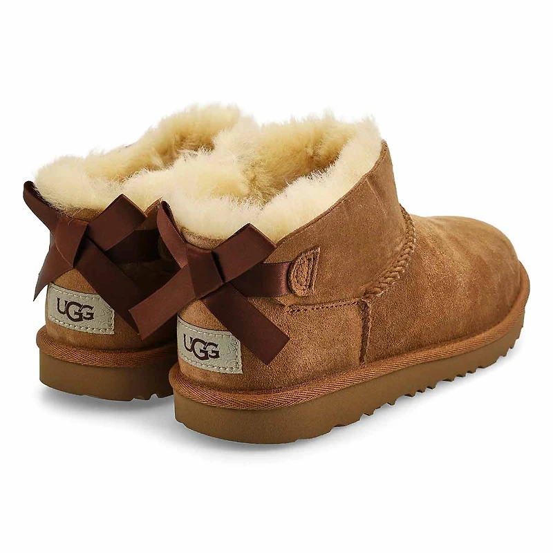 Bottes en peau de mouton Ultra Mini Bailey Bow pou