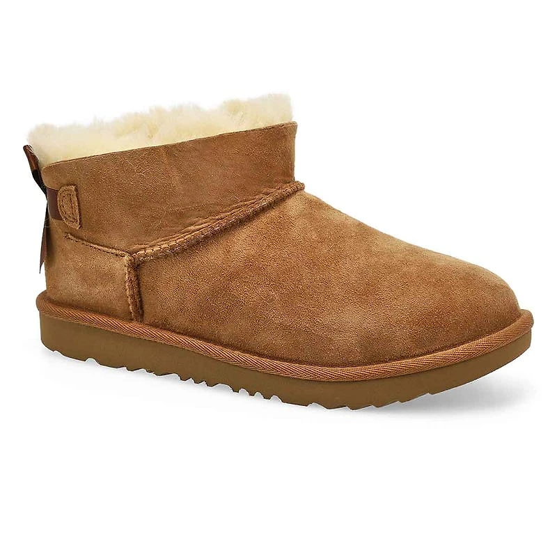 Bottes en peau de mouton Ultra Mini Bailey Bow pou