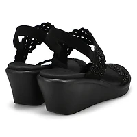 Women's Rumble On Sassy Dayz Wedge Sandal - Black/