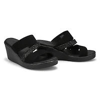 Women's Rumble On Social Glam Wedge Sandal - Black