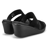 Women's Rumble On Social Glam Wedge Sandal - Black