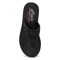 Women's Meditation Thong Sandal - Black/Black