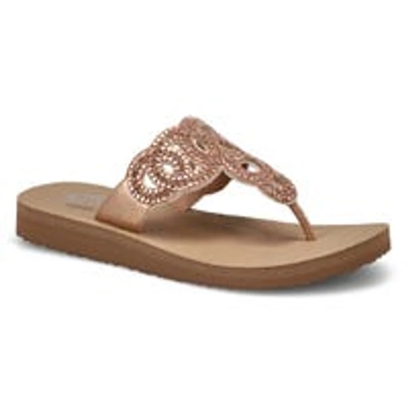 Women's Meditation Thong Sandal - Black/Black