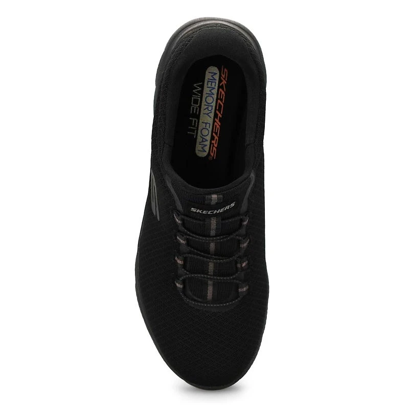 Women's Summits Slip On Wide Sneaker - Black