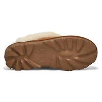 Pantoufle en peau de mouton COQUETTE, châtaigne, f