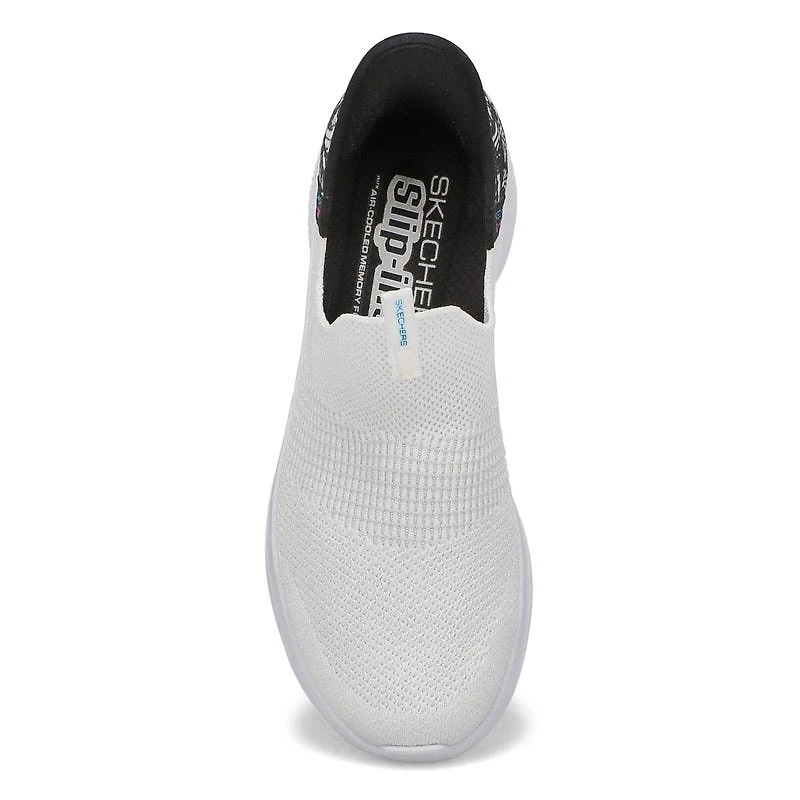 Baskets  enfiler BOBS SPORT SLIP-INS, blanc/noir,