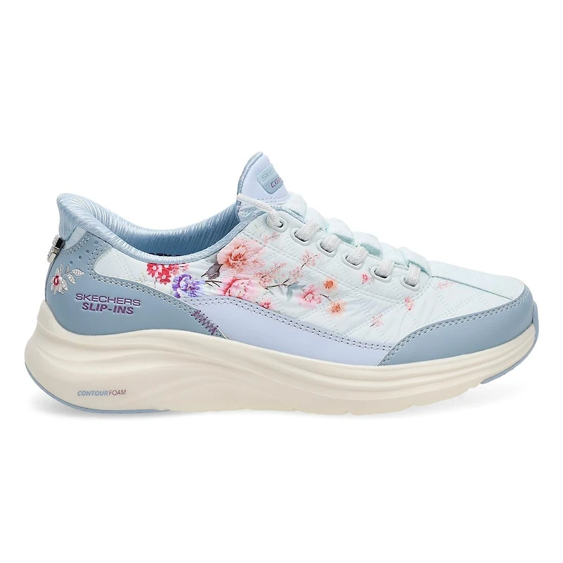 Women's Contour Foam Floral Slip-Ins Sneaker - Bl